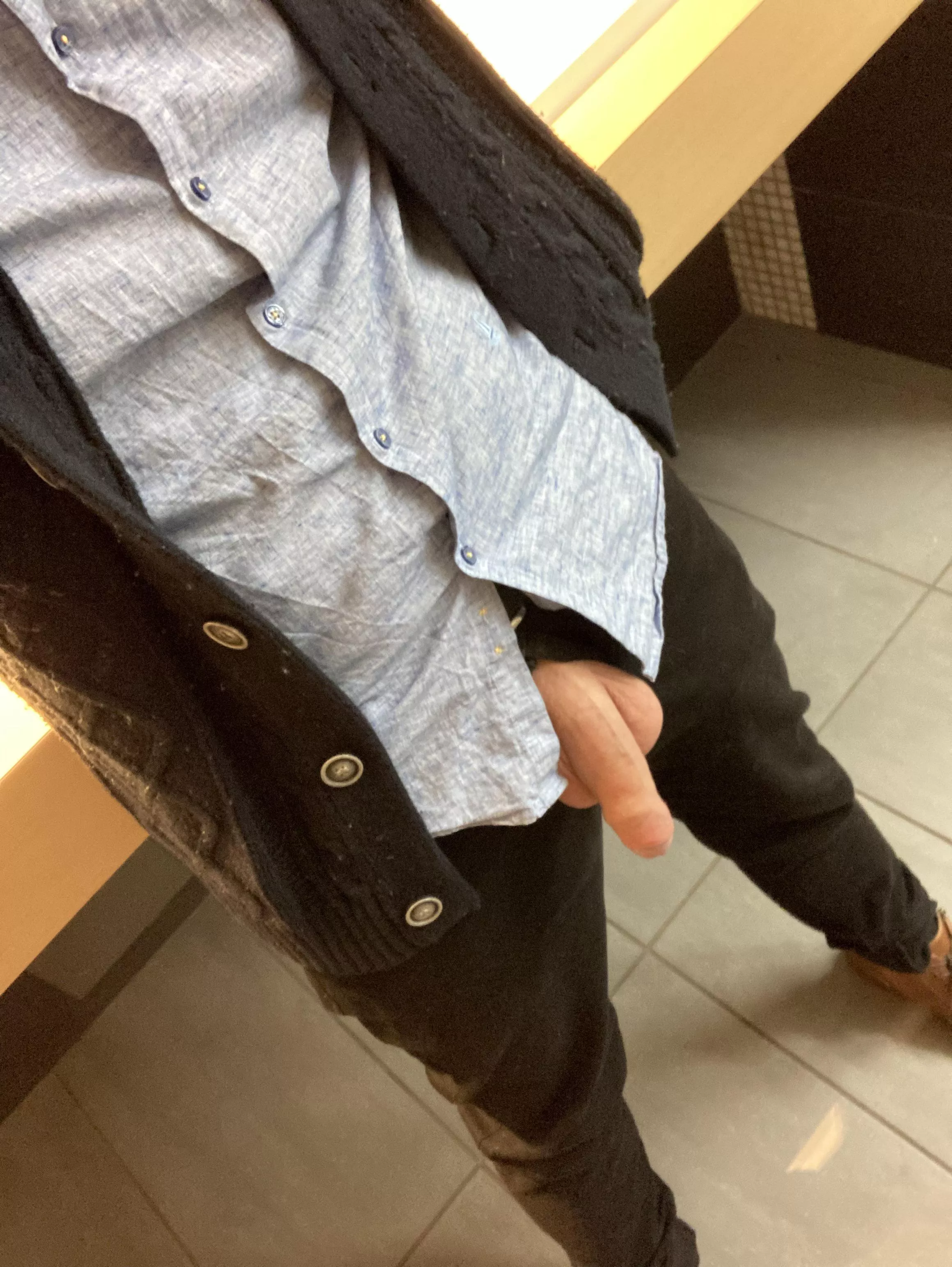 Blow me in the bathroom? Blow me in the bathroom?