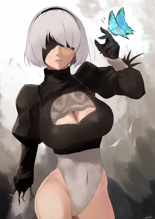 Blue Butterfly 2B (Aya Roushi ) [Nier]