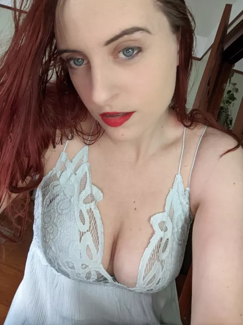 Blue lace summer dress