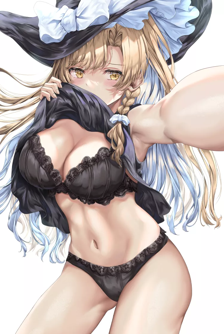 Blushing Marisa Underwear Nudes Touhou Nsfw Nude Pics Org