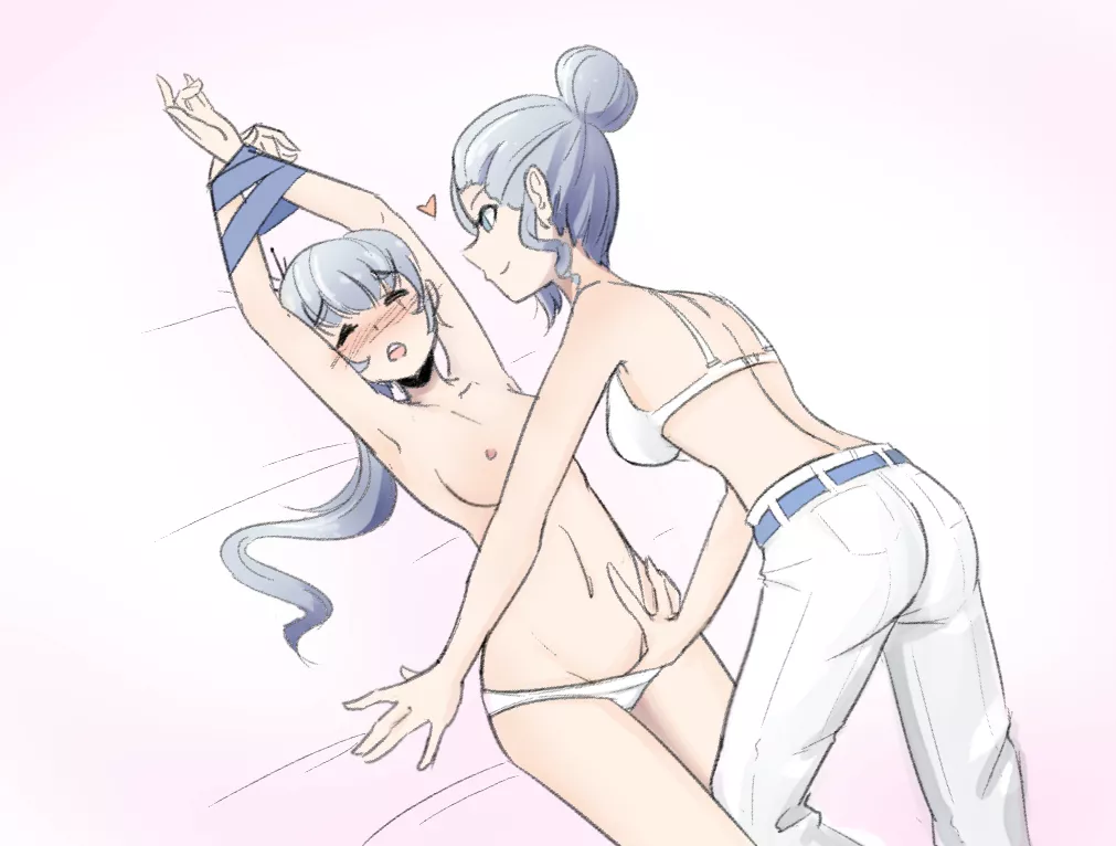 Bondage time between Schnee sisters Bondage time between Schnee sisters
