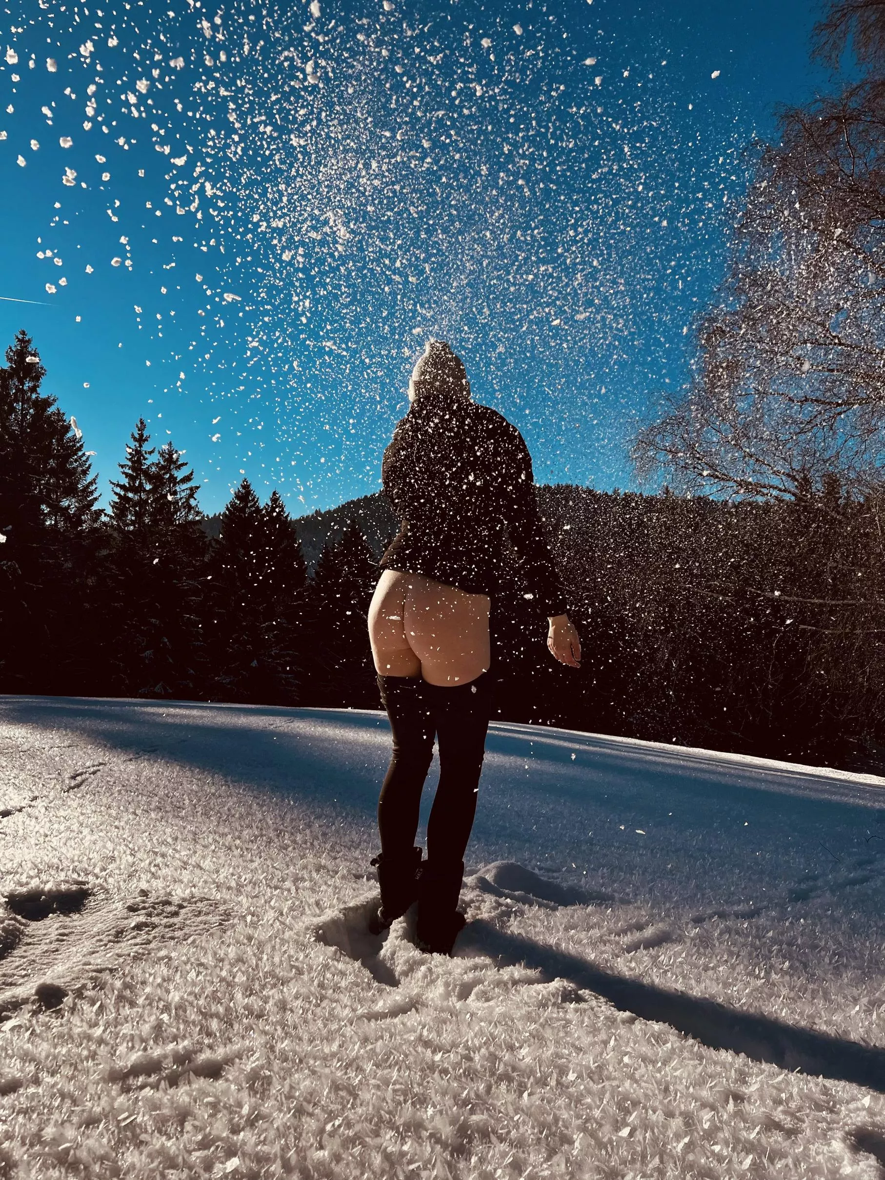 Booty in the snow