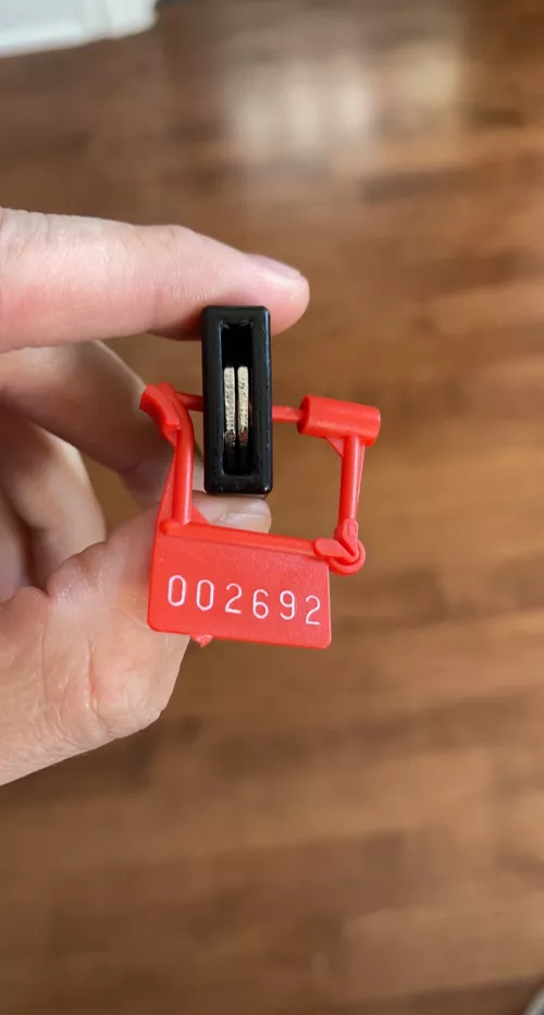 Both keys locked up with a numbered seal while my wife is on a second date today. π₯°