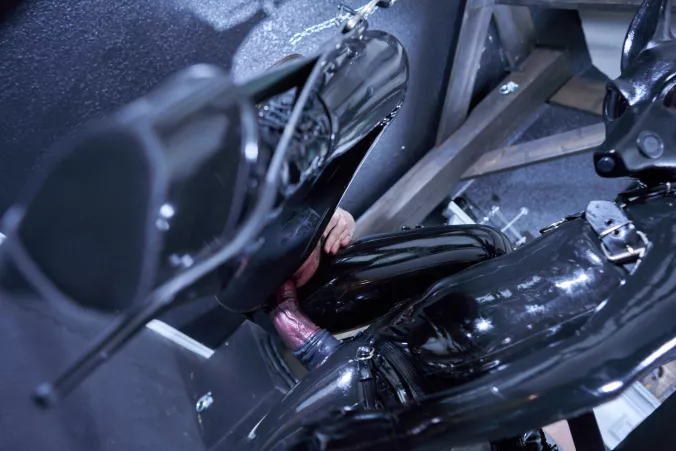 Bottoming out this bound pussy!