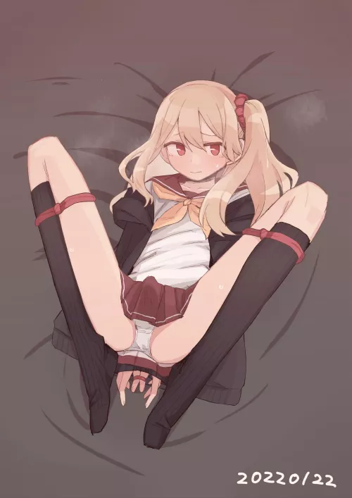 Bound and pitching a tent (unomiki)[Original]