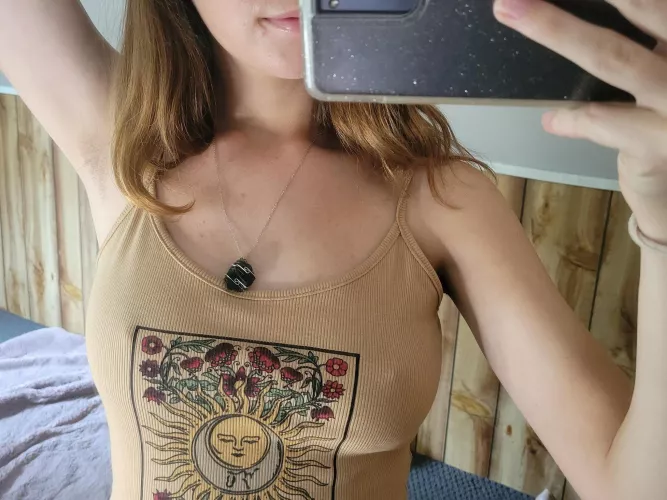 Braless to school today 18F