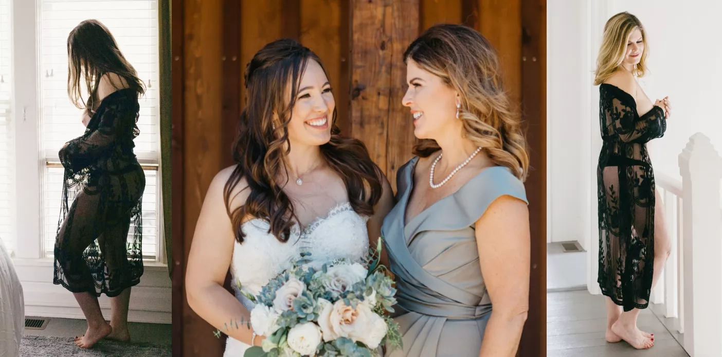 Bride and bride's mother both do a boudoir shoot for the lucky groom (AIC) Bride and bride's mother both do a boudoir shoot for the lucky groom (AIC)