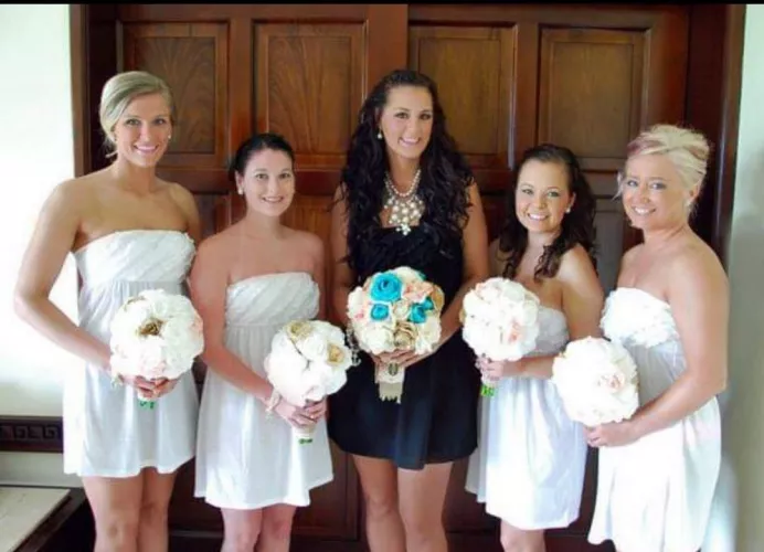 Bride and her maids