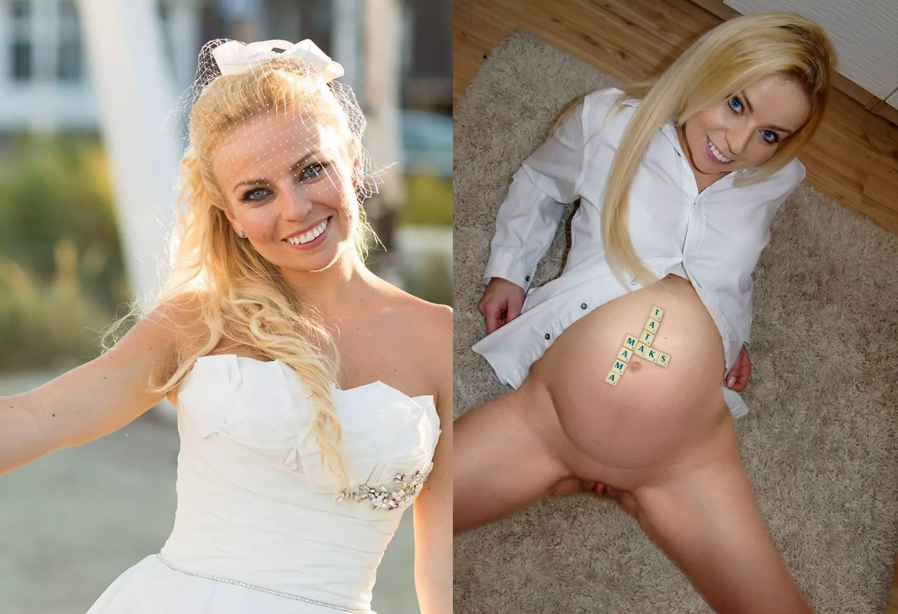 Bride makes a beautiful preggo Bride makes a beautiful preggo