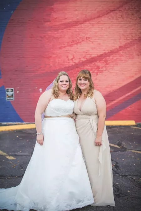 Bridesmaid over bride