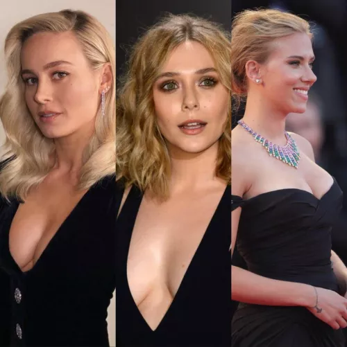 Brie Larson, Elizabeth Olsen, Scarlett Johansson...ASS, MOUTH, PUSSY? Brie Larson, Elizabeth Olsen, Scarlett Johansson...ASS, MOUTH, PUSSY?