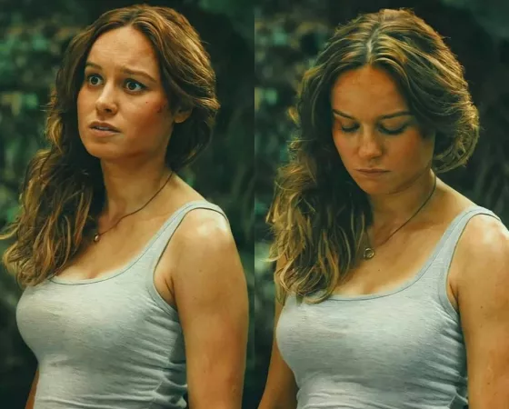Brie Larson looking busty Brie Larson looking busty