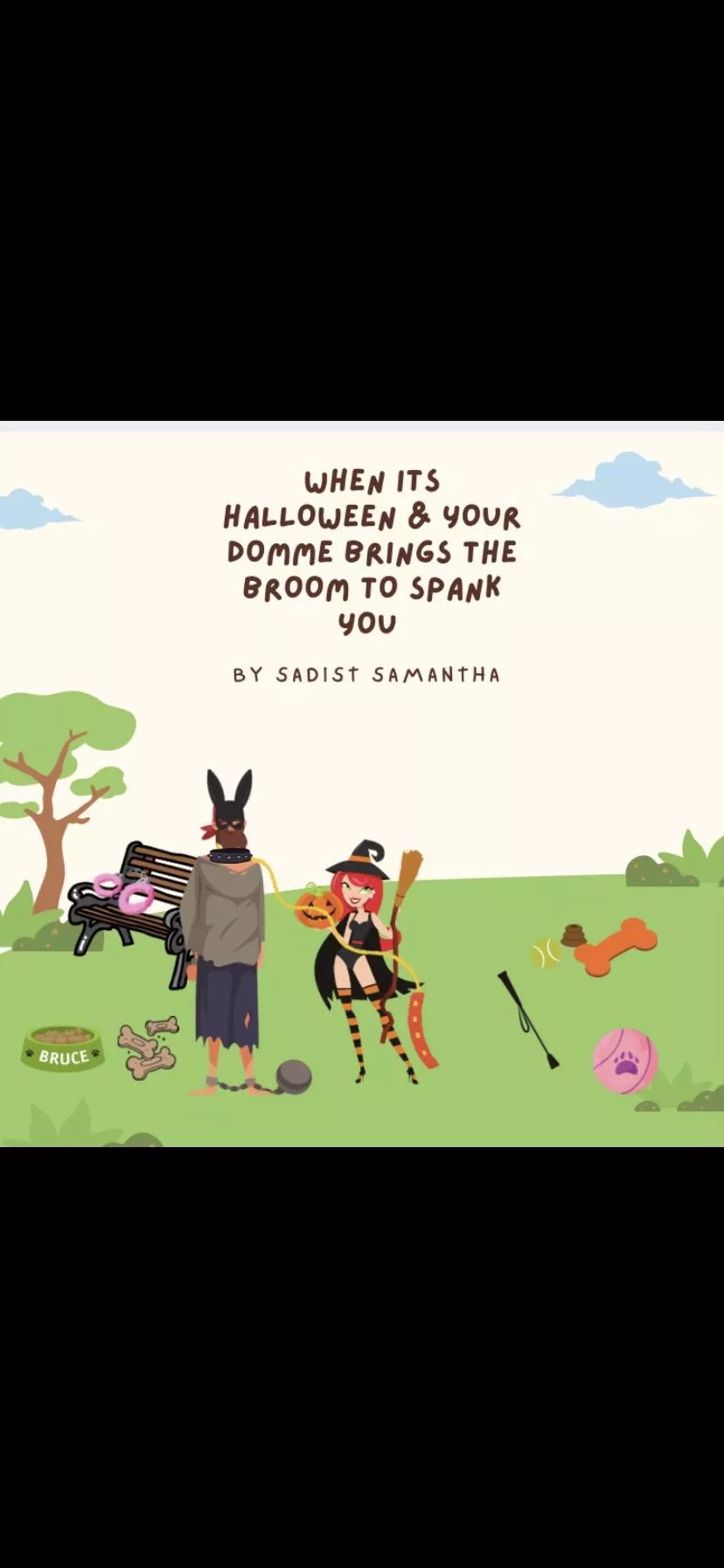 Broom spanking 🎃🎃