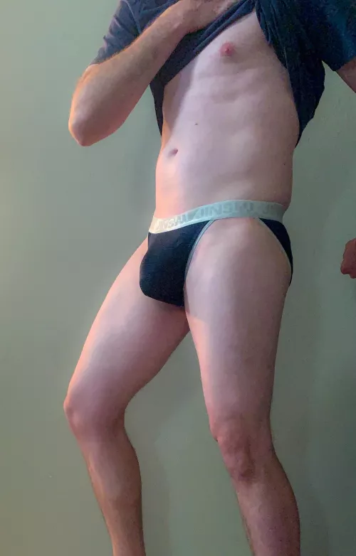 Bulge in bikini briefs