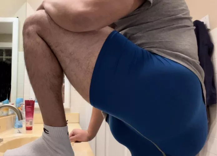 Bulging out of this underwear.