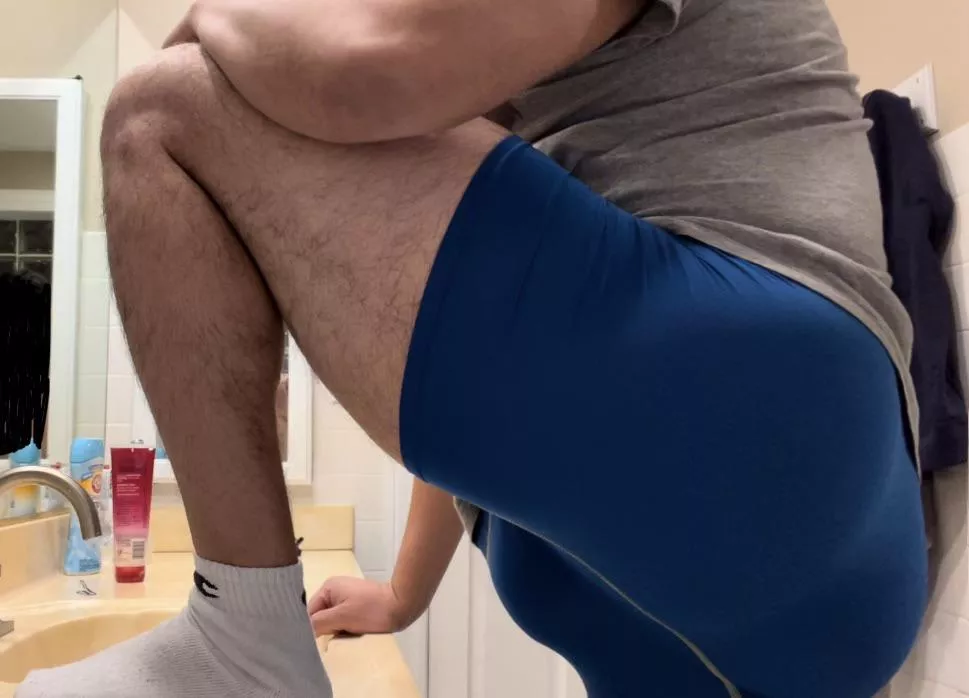 Bulging out of this underwear.