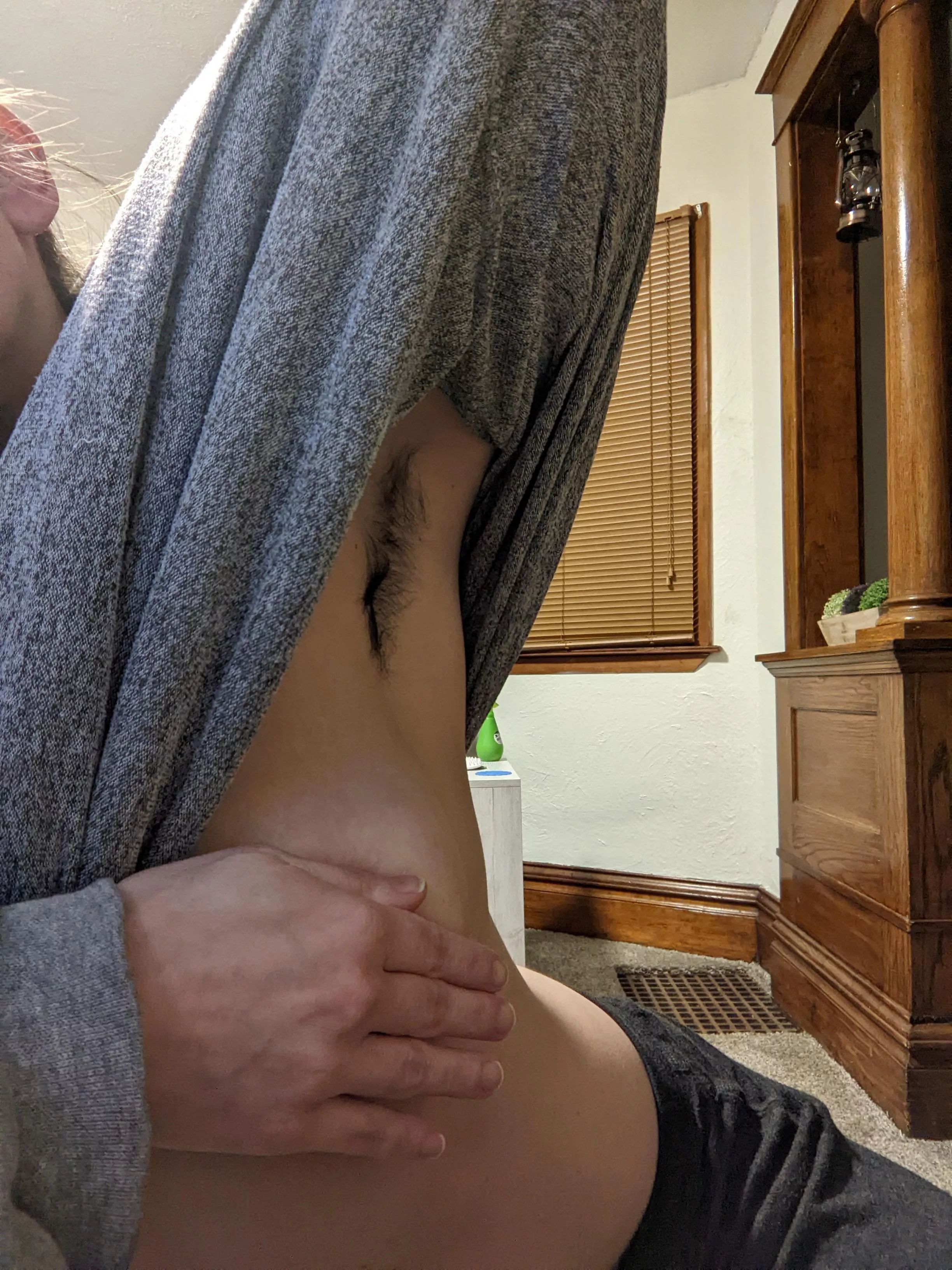 Bulky winter clothes covering up the best parts.