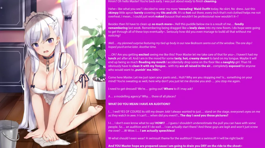 Bully to Maid - Heated Surprise [Part 5 of ?] [Surprise] [Skimpy Clothes] [Teasing] [Femsub] [Hot Outside and Inside] [Modelling?]