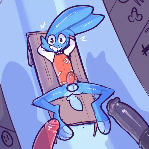 Bunny in a locker (by me) Bunny in a locker (by me)