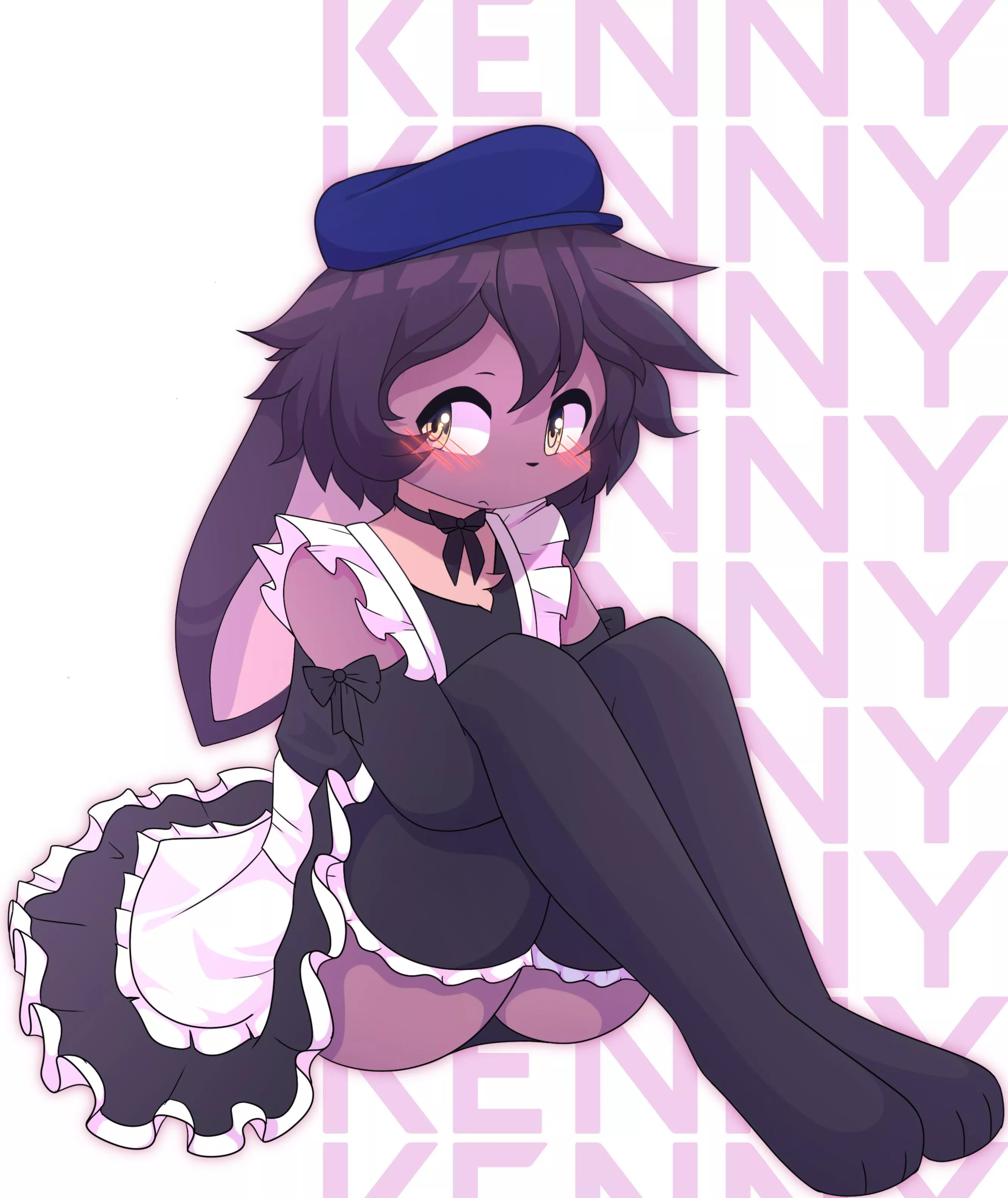 Bunnyy maid (art by me, @arkiuvu on twitter)