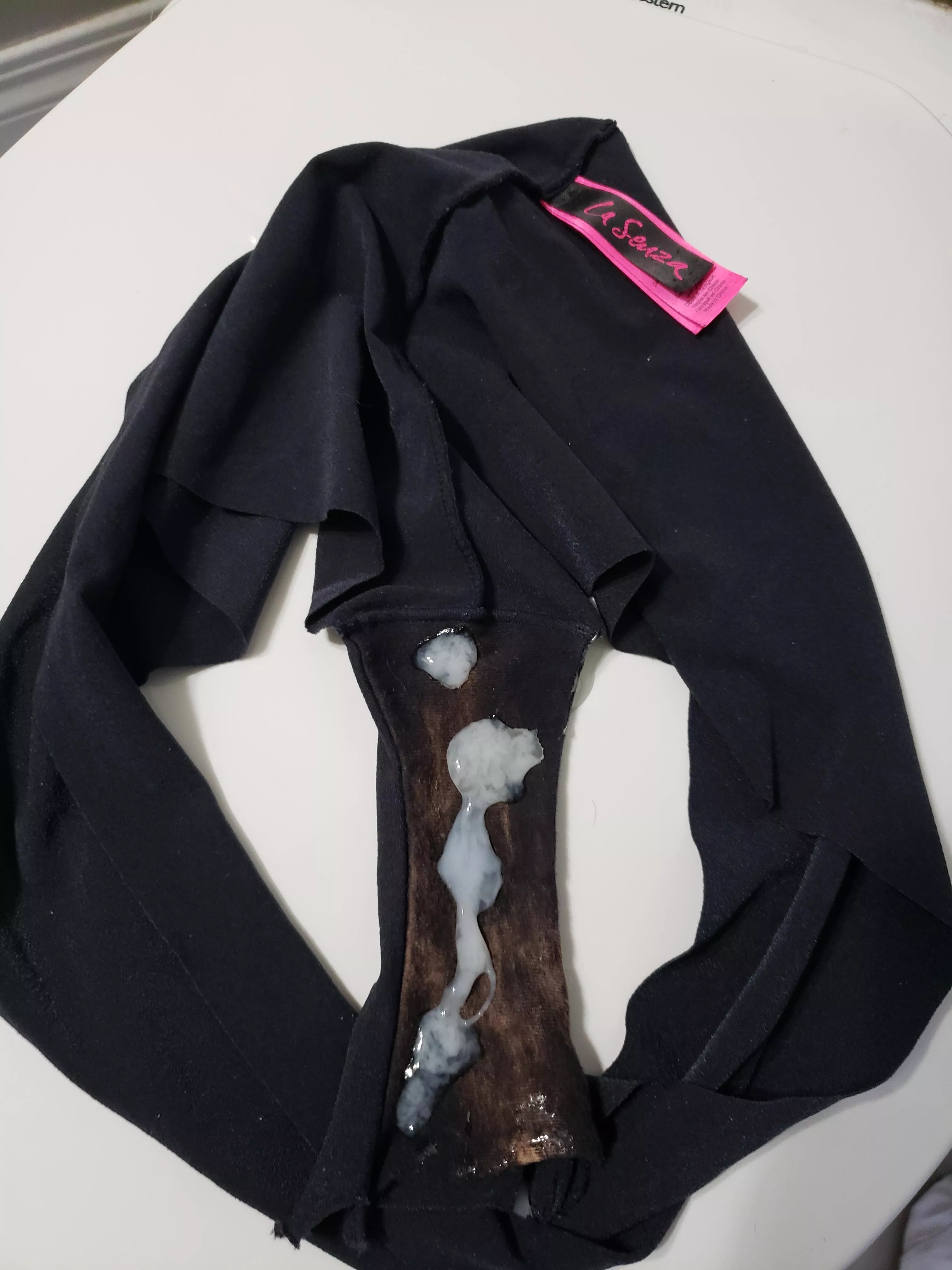 Busted a huge load in these booty shorts from my wife.