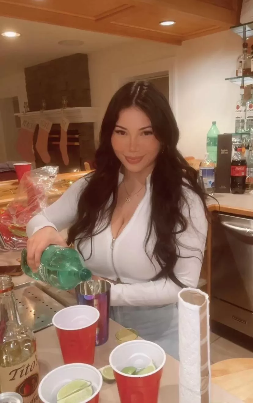 Busty bartender