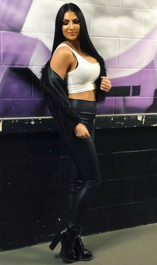 Busty Billie Kay boobs about to explode from her top π