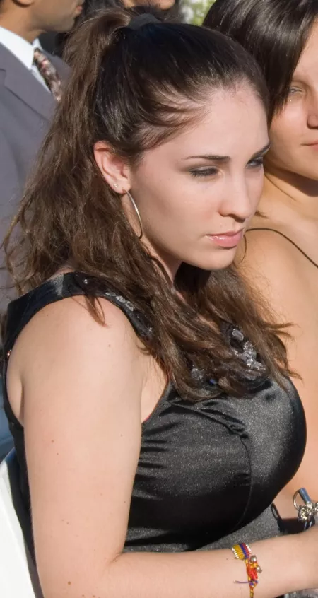 Busty Girl in Satin Dress Busty Girl in Satin Dress