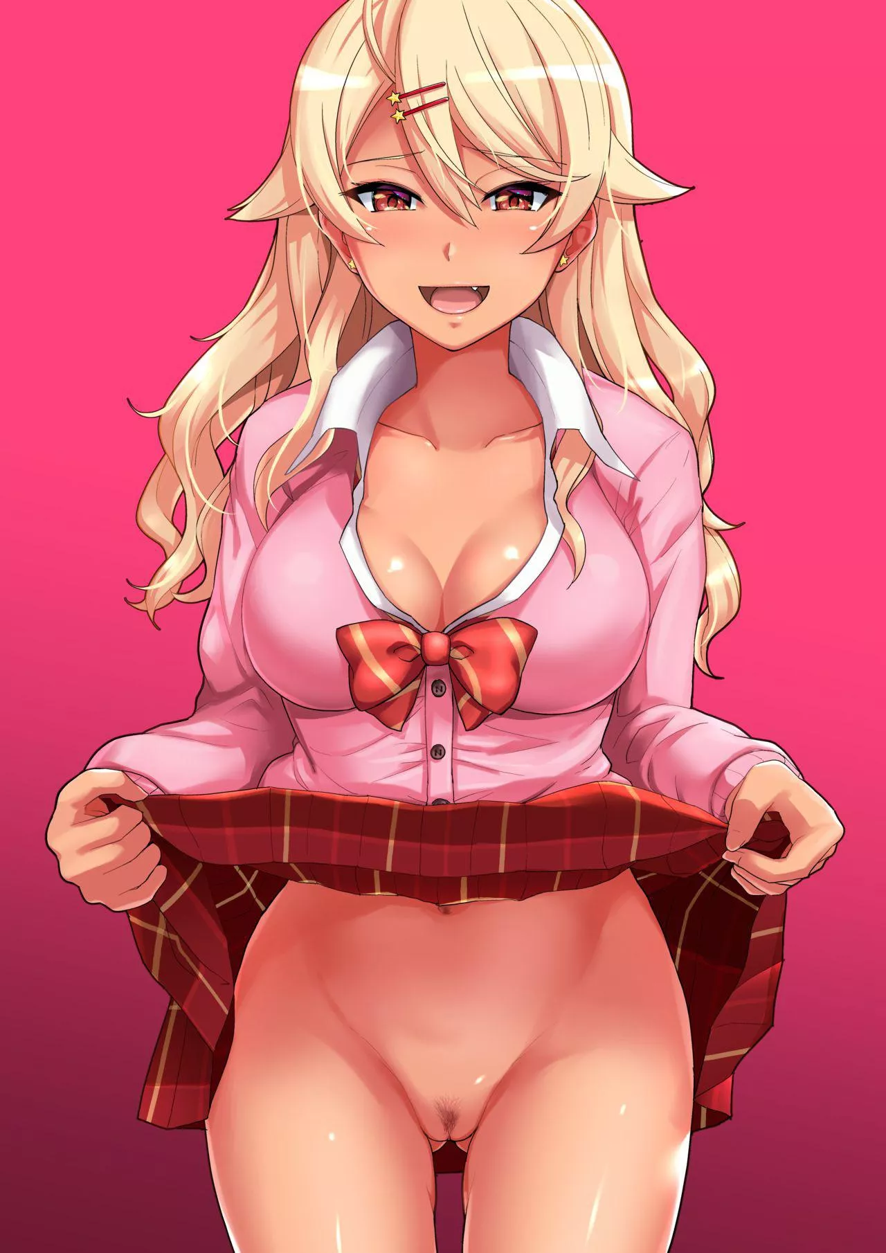 Busty Slut Lifting Skirt