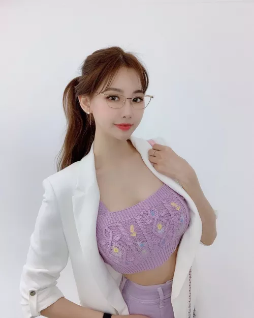 Busty with glasses