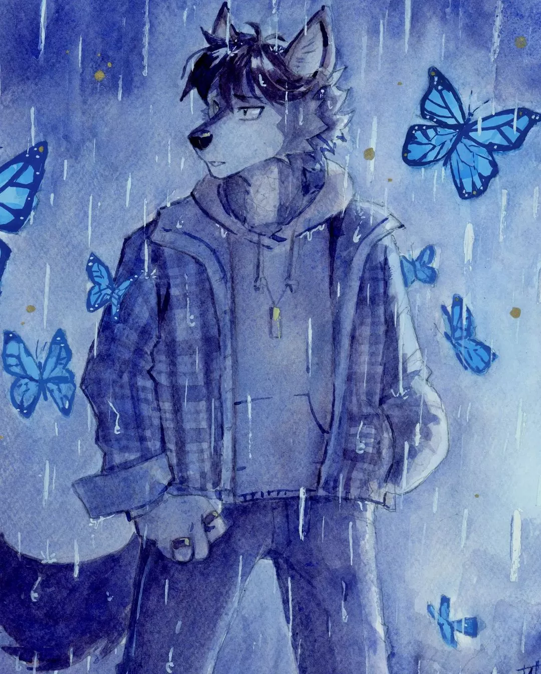 Butterflies! Anyone else using watercolor for their art? (My art, @akatan_art on IG/Twitter)