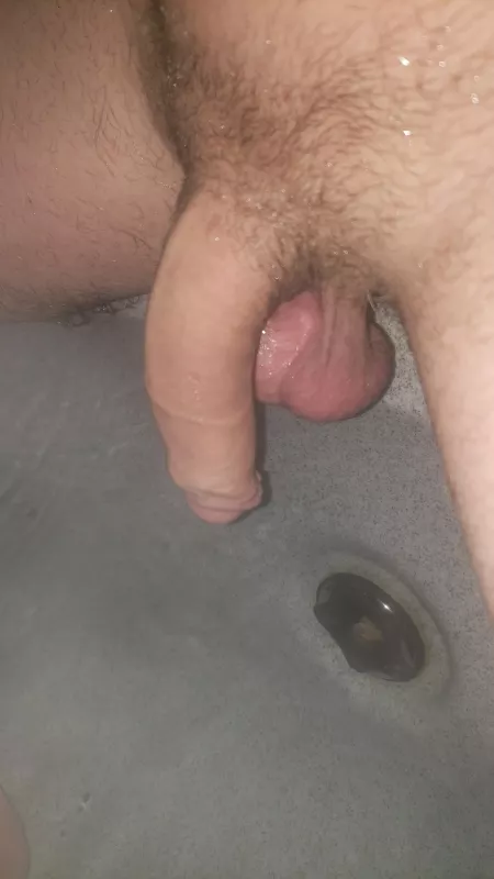 By the hot tub