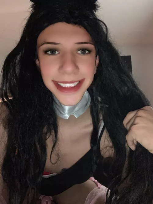 Caged and wearing my bunny outfit :) Caged and wearing my bunny outfit :)