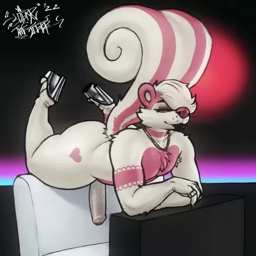 Caked up skunk man, art by (Dubmare)