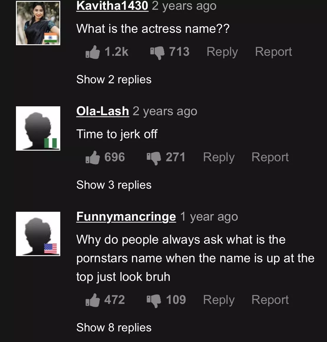 Came for the porn, stayed for the comments Came for the porn, stayed for the comments