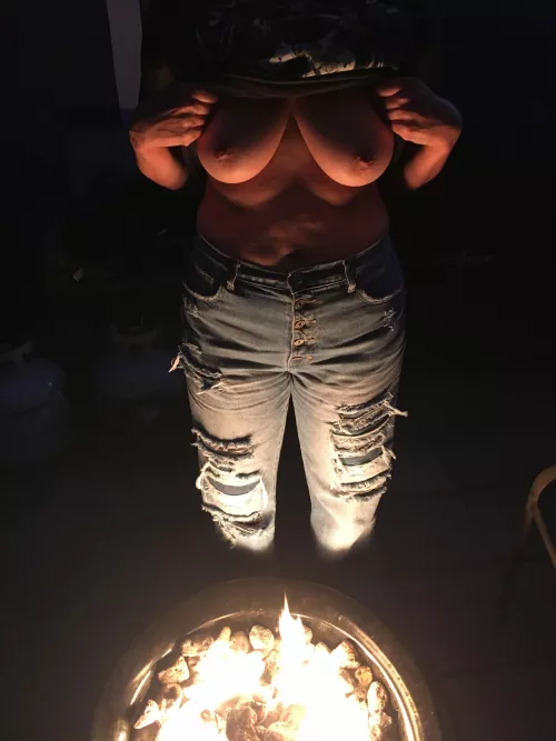Campfire Boobs Flash