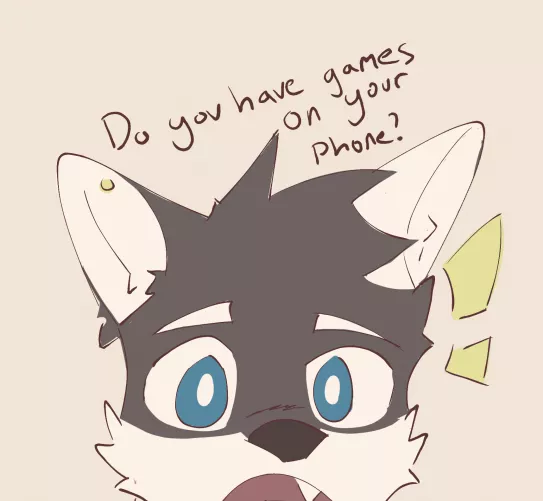 Can I borrow your phone plzz? (Art by me)
