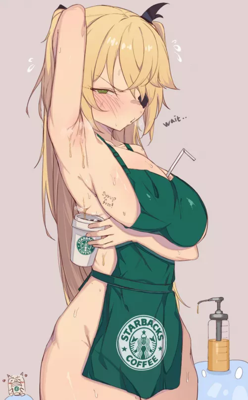 Can I get a Latte with pit sweat I mean, pit sweat sorry, pit sweat?