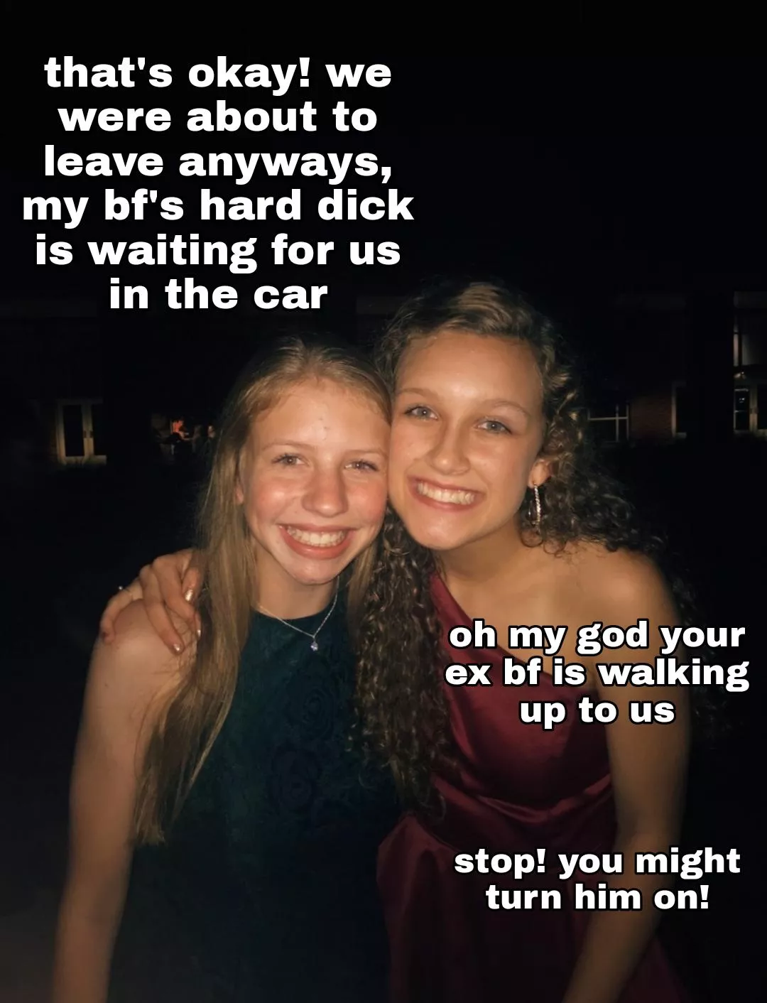 Can I join? Fine I'll just listen outside the car