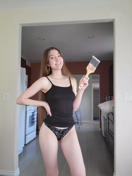 Can I ride on your shoulders while I paint around the ceiling? Can I ride on your shoulders while I paint around the ceiling?