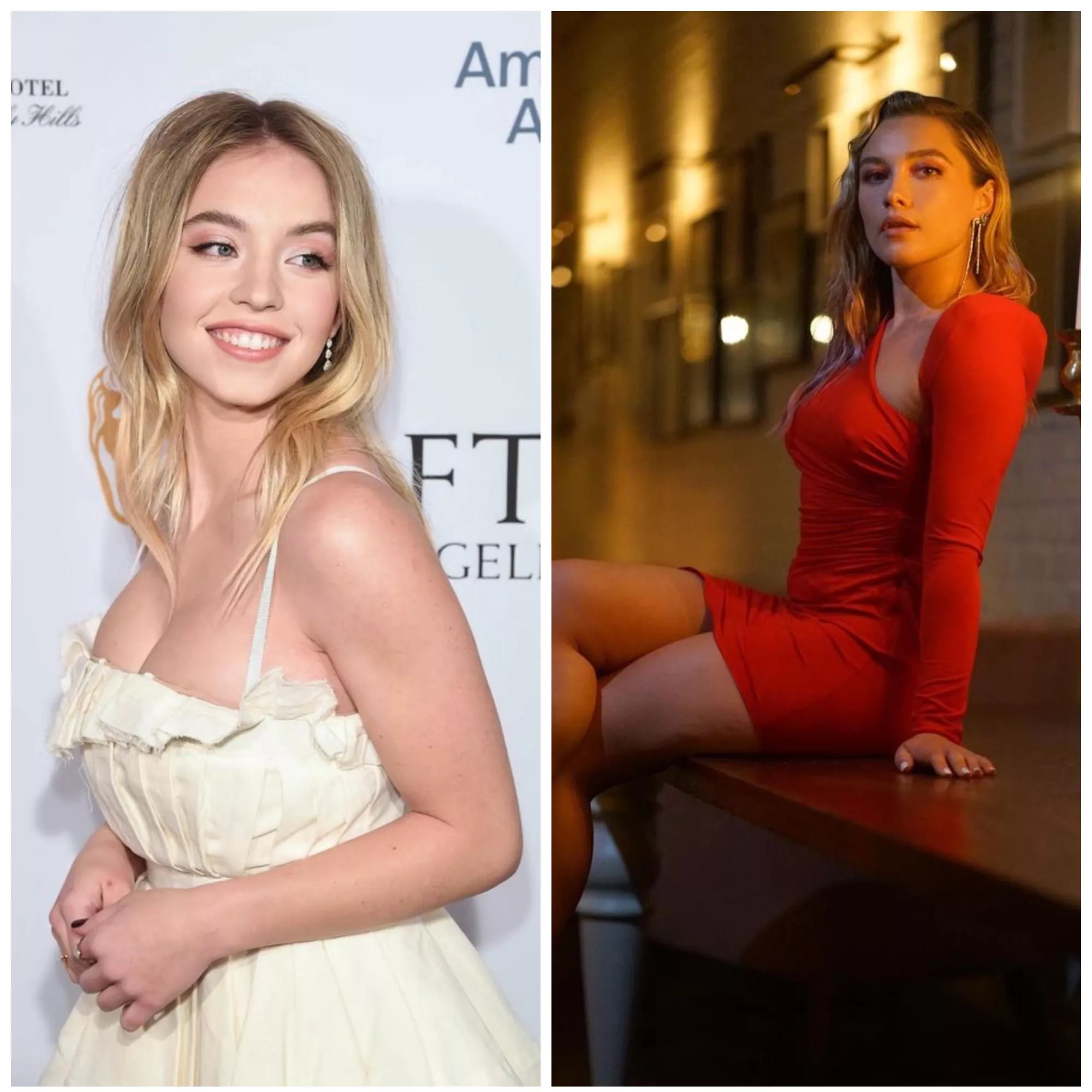Can someone play as Sydney Sweeney or Florence Pugh for me? Can someone play as Sydney Sweeney or Florence Pugh for me?