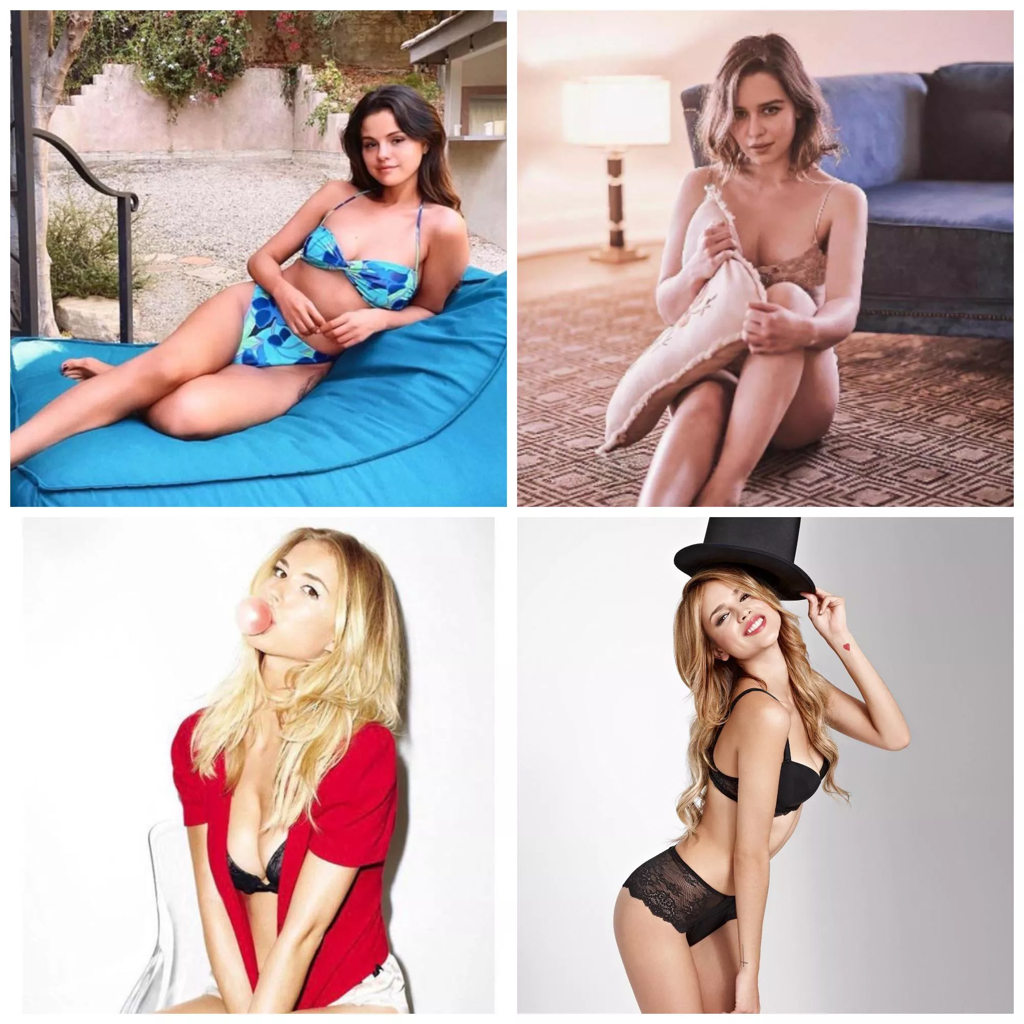 Can someone please play as Selena Gomez, Emilia Clarke, Emily VanCamp, or Eiza Gonzalez for me? Can someone please play as Selena Gomez, Emilia Clarke, Emily VanCamp, or Eiza Gonzalez for me?