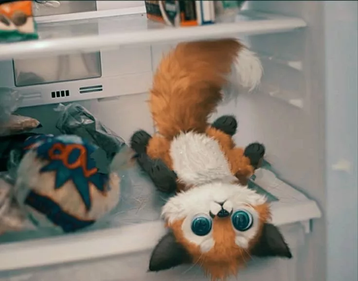 Can someone tell me what he is doing and why in my fridge?