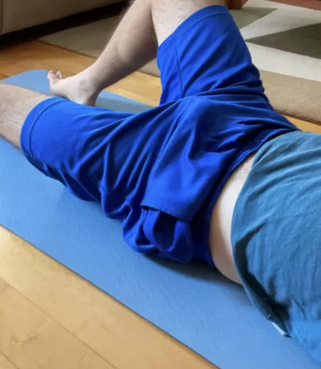 Can you spot my yoga bulge? Can you spot my yoga bulge?