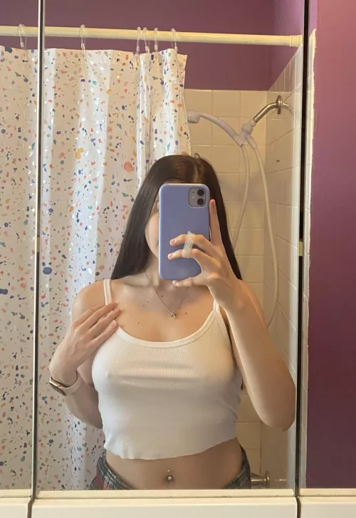 Can you tell how hard my nipples are?