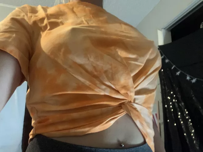 Can you tell Iโm not wearing a bra in my new shirt ? Hehe