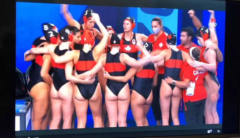 Canadian water polo team. Canadian water polo team.