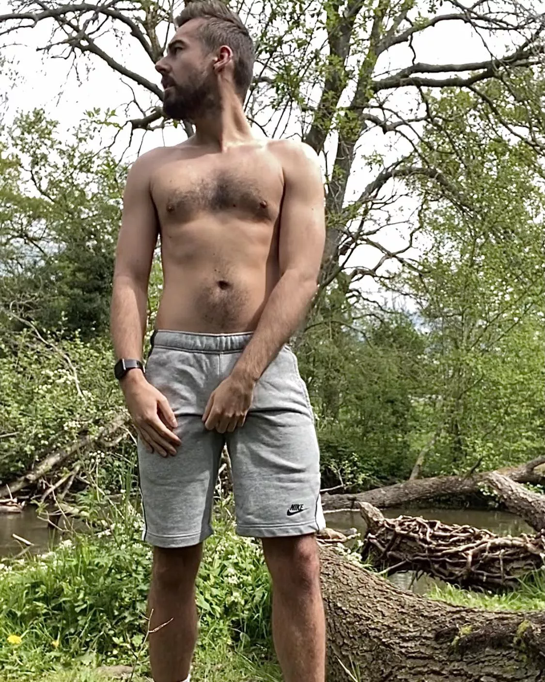 Can’t help but strip off in public 😈