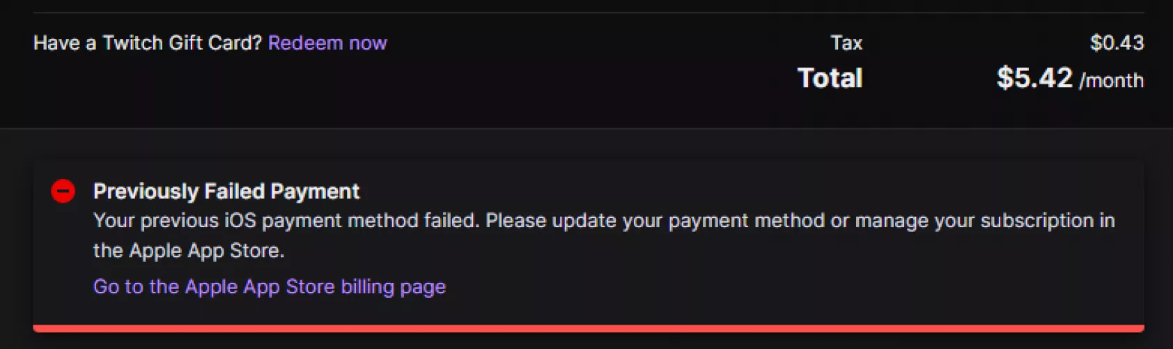 Can't Sub or Even Be Gifted a Sub