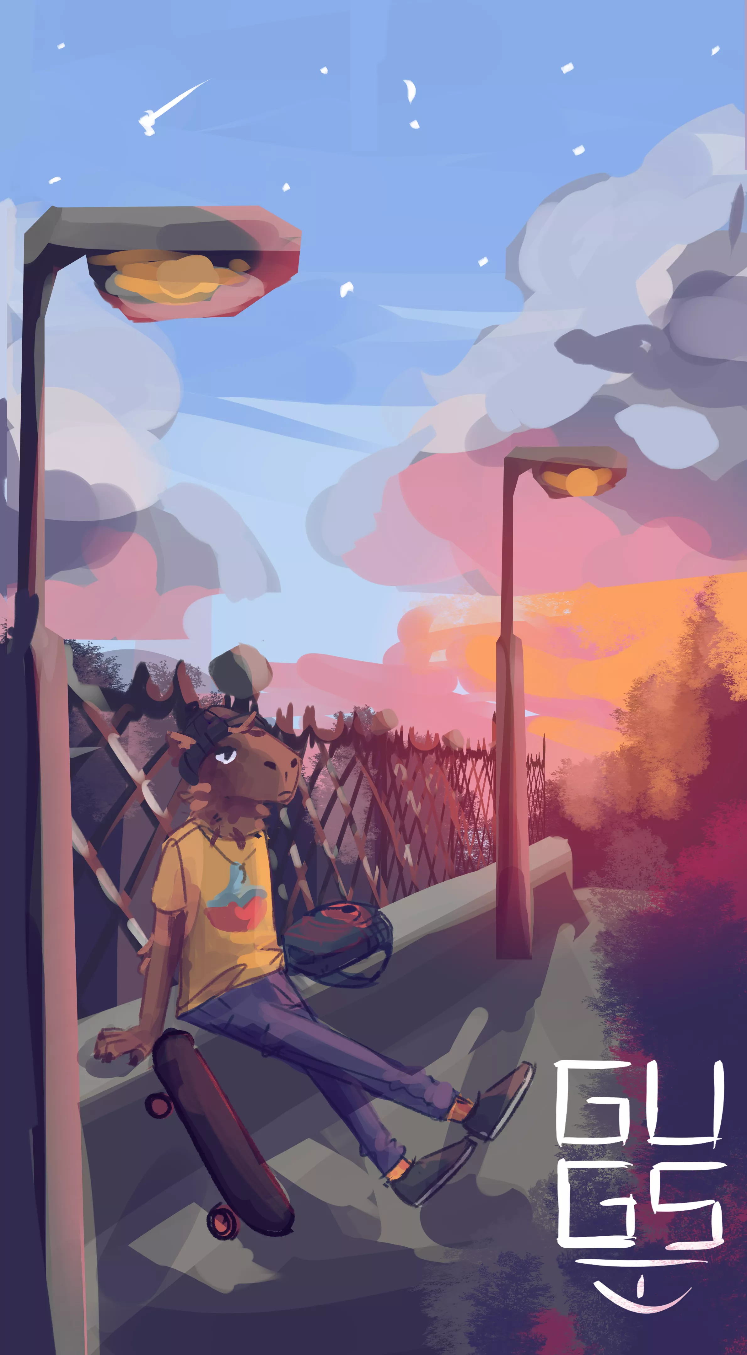 capybara enjoying the sunset